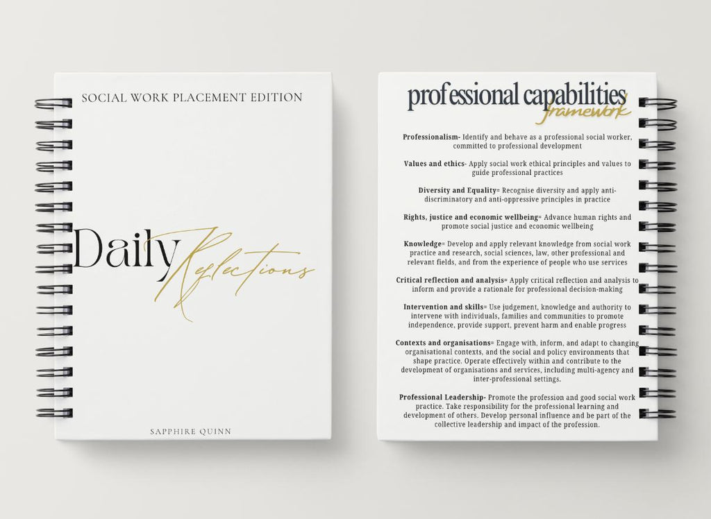 100 day social work placement planner